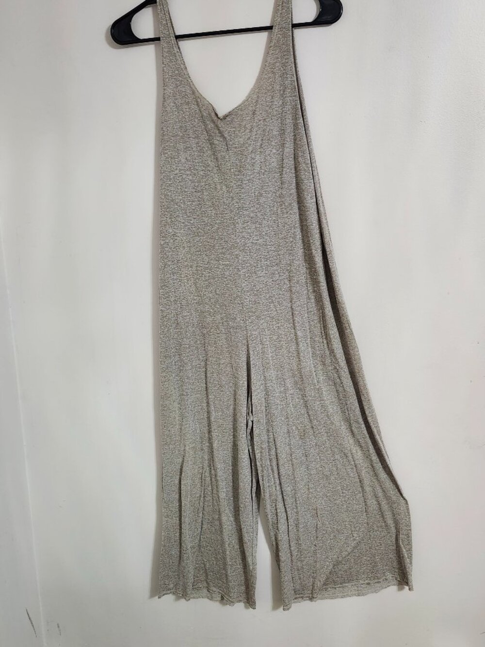 Heather Oatmeal Wide Leg Lounge Jumpsuit size M - Picture 1 of 2